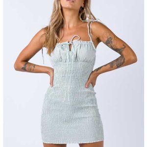 PRINCESS POLLY Korina Dress Gingham Green Size 4US